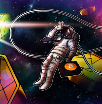 Các phi hành gia mang ví BTC vật lý trong sứ mệnh không gian