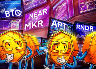 Hợp nhất giá BTC chuẩn bị cho NEAR, APT, RNDR và MKR tăng giá
